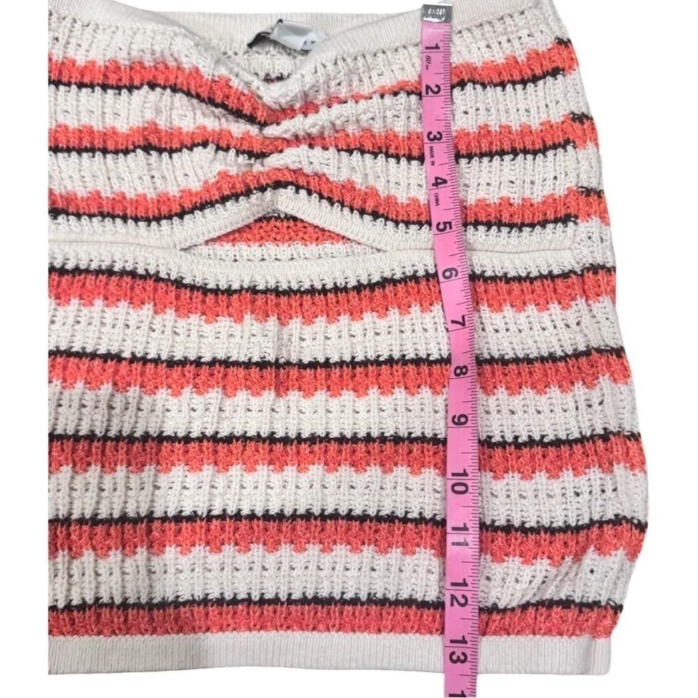 TopShop Crochet striped white Tubetop Size M